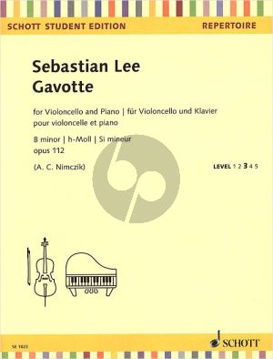 Lee Gavotte Op.112 B-minor Violoncello-Piano (edited by Anna Catharina Nimczik)