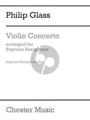 Glass Concerto for Violin arr. Soprano Saxophone (transcr. by Amy Dickson)