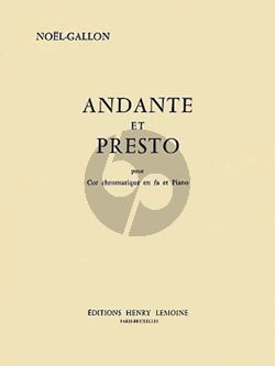 Noel-Gallon Andante et Presto Horn-Piano