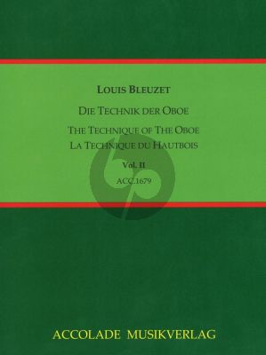 Bleuzet Die Technik der Oboe Band 2 (Text frz.,dt.,engl.)