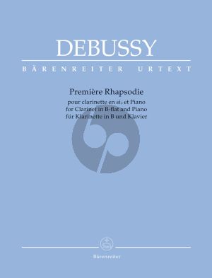 Debussy Première Rhapsodie Clarinet (Bb)-Orchestra (piano red.) (edited by Douglas Woodfull-Harris) (Barenreiter-Urtext)