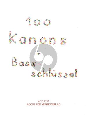 Album 100 Kanons im Bassschlüssel zu 2 - 6 Stimmen 2 Fagotte oder 2 Posaunen/Violoncelli (Nikolaus Maler)