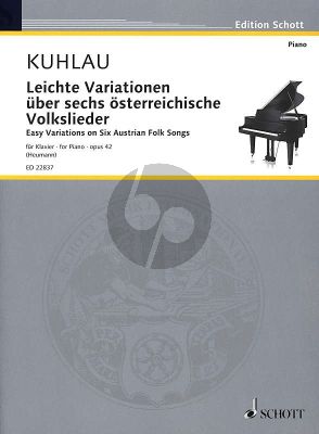Kuhlau Leichte Variationen über sechs österreichische Volkslieder Op.42 Piano Solo (Hans-Günter Heumann)