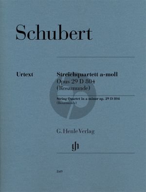 Schubert Streichquartett a-moll Op.29 D 804 (Rosamunde) 2 Vi.-Va.-Vc. Stimmen (ed. Egon Voss) (Henle-Urtext)