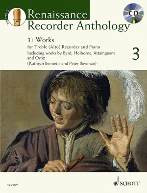 Renaissance Recorder Anthology Vol.3 31 Works for Treble (Alto) Recorder and Piano (Bk-Cd)