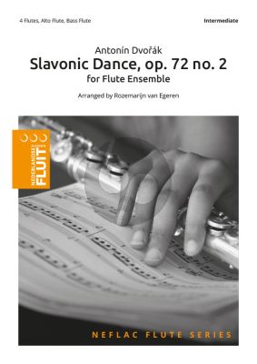 Dvorak Slavonic Dance Op.72 No.2 4 Flutes-Alto Flute-Bass Flute (Score/Parts) (transcr. by Rozemarijn van Egeren)