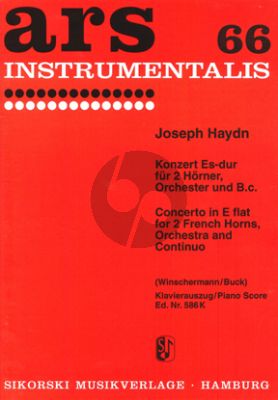 Haydn Konzert Es-Dur 2 Hörner-Orchester-Bc. (Klavierauszug) (ed. Winschermann-Buck)