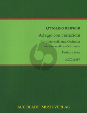 Respighi Adagio con Variazioni Violoncello-Orchester Partitur