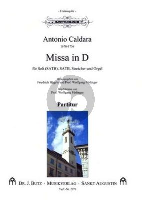 Caldara Messe D-dur Soli-SATB-2 Vi.-Vc. Orgel Partitur (ed. Wolfgang Fürlinger und Friedrich Hägele)
