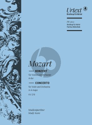 Mozart Konzert A-dur KV 219 Violine-Orchester Studienpartitur (Cliff Eisen)