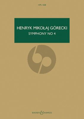 Gorecki Symphony No.4 Op.85 (Tansman Episodes) Orchestra Study Score