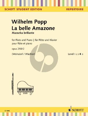 Popp La belle Amazone (Mazurka brillante) Op.250 No.2 Flute-Piano (Weinzierl-Wachter)