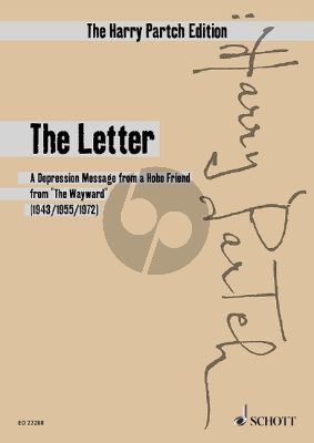 Partch The Letter (A Depression Message from a Hobo Friend from “The Wayward” (rewritten 1972) Voice with Ensemble Study Score