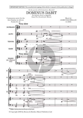 MacMillan Dominus dabit benignitatem (from The Strathclyde Motets) SATB