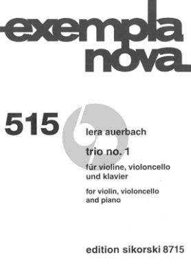 Auerbach Trio No.1 Op.28 Violine-Violoncello und Klavier (Part./Stimmen)