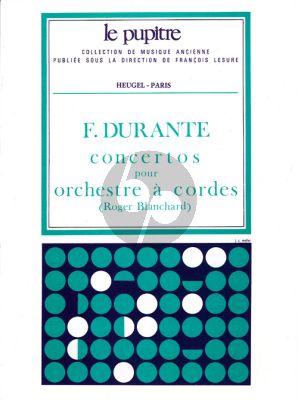 Durante Concertos pour Orchestre à Cordes Partition (Roger Blanchard) (Le Pupitre)