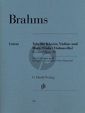 Brahms Trio Es-dur Op.40 Horn[Es][Viola/Violoncello]-Violine-Klavier (Part./Stimmen) (Katharina Loose-Einfalt) (Henle-Urtext)