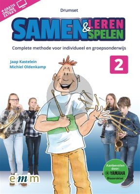 Kastelein-Oldenkamp Samen Leren & Samenspelen Vol.2 Drumset Boek-Audio-Online