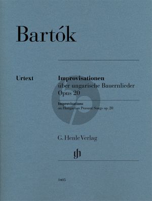 Bartok Improvisationen über ungarische Bauernlieder Op.20 Klavier (László Somfai) (Henle-Urtext)