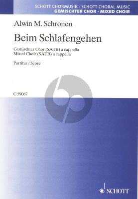 Schronen Beim Schlafengehen SATB (text Hermann Hesse)