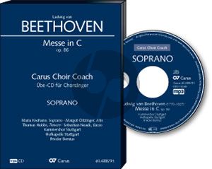 Beethoven Messe C-dur Op.86 SATB soli-SATB-Orch. (lat.) Sopran Chorstimme CD (Carus Choir Coach)