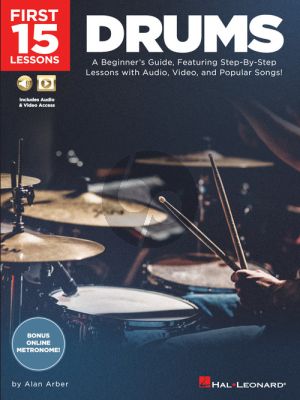 Arber First 15 Lessons – Drums (Book with Audio online)
