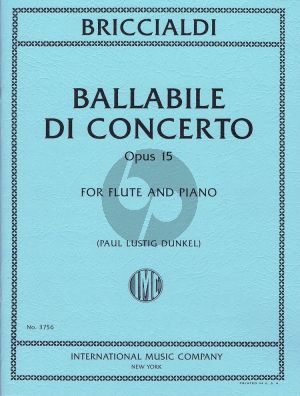 Briccialdi Ballabile di Concerto Op.15 Flute-Piano (edited by Paul Lustig Dunkel)