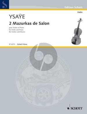Ysaye 2 Mazurkas de Salon Violin-Piano