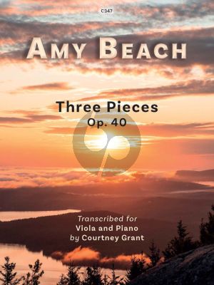 Beach 3 Pieces Op.40 Viola-Piano (transcr. by Courtney Grant) (Grades 6–8 (ABRSM grades 6, 7 &8 and Trinity grade 7 syllabuses))