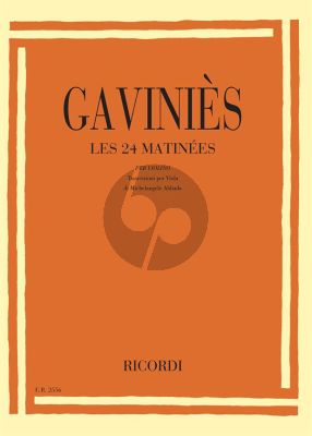 Gavinies 24 Matinees Viola (original for Violin)
