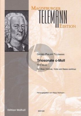 Telemann Triosonate c-Moll TWV 42:c5 für Oboe oder Violine-Viola & Bc (Aussgesetzt) (Partitur und Stimmen) (Klaus Hofmann)