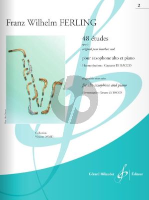 Ferling 48 Etudes Op.31 Vol.2 (No.25 - 48) Alto Saxophone-Piano (edited by Gaetano Di Bacco)