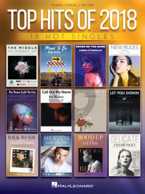 Top Hits of 2018 Piano-Vocal-Guitar