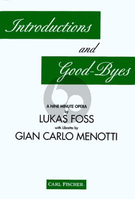 Foss Introductions and Goodbyes (Vocal Score)