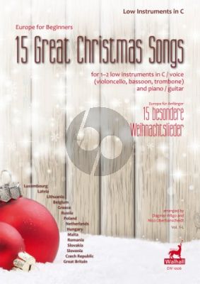 15 Great Christmas Songs - 15 besondere Weihnachtslieder Band 1 (1-2 Low Instruments in C and Piano) (arr. Dagmar Wilgo and Nico Oberbanscheidt)