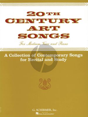20th Century Art Songs for Recital and Study (Medium Voice and Piano)