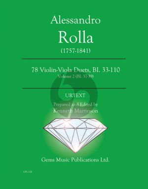 Rolla 78 Duets Volume 2 BI. 37 - 39 Violin - Viola (Prepared and Edited by Kenneth Martinson) (Urtext)