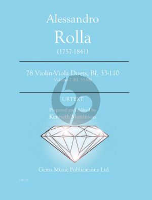 Rolla 78 Duets Volume 7 BI. 55 - 58 Violin - Viola (Prepared and Edited by Kenneth Martinson) (Urtext)