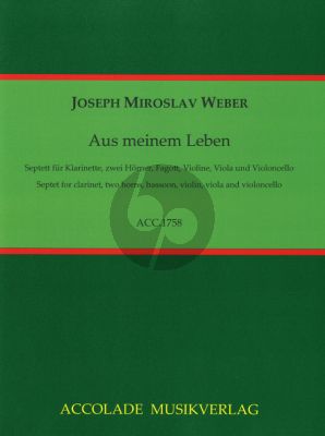 Weber Septett E-dur "Aus meinem Leben" Violin-Viola-Violonc.-Klar.-2 Horner-Fagott (Part./Stimmen)
