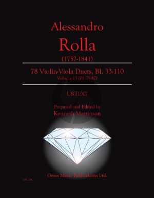 Rolla 78 Duets Volume 13 BI. 79 - 82 Violin - Viola (Prepared and Edited by Kenneth Martinson) (Urtext)