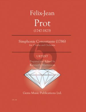 Prot Simphonie Concertante (1786) - 2 Violas and Orchestra Score - Parts (Prepared and Edited by Kenneth Martinson) (Urtext)