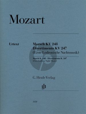 Mozart March KV 248 · Divertimento KV 247 (First Lodron Night Music for Horn and Strings) (Parts)