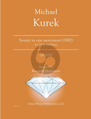 Kurek Sonata in one movement for Viola - Harp (1987) (Prepared and Edited by Kenneth Martinson) (Urtext)