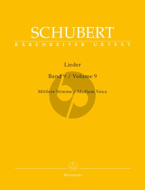 Schubert Lieder Vol. 9 Mittel / Medium (edited by Walther Durr) (Barenreiter-Urtext)