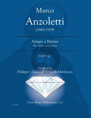 Anzoletti Adagio a Bazzini Violin - Piano (Prepared Philippe Chao and Kenneth Martinson) (Urtext)