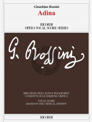 Rossini Adina Vocal Score (Ital-Eng) (Edizione critica F. Della Seta - Riduzione per canto e pianoforte)