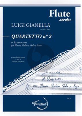 Gianella Quartetto No. 2 D-major Flute-Violin-Viola and Basso (Score/Parts) (edited by Franco Vigorito)