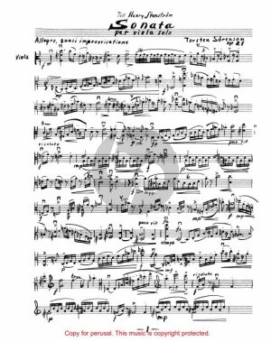 Sorensen Sonata Op.28 Viola solo (1956)