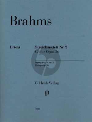 Brahms Sextett G-dur Opus 36 2 Vi.-2 Va.-2 Vc. (Stimmen) (Katrin Eich)