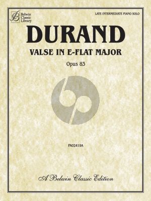 Durand Valse in E-flat Opus 83 Piano solo